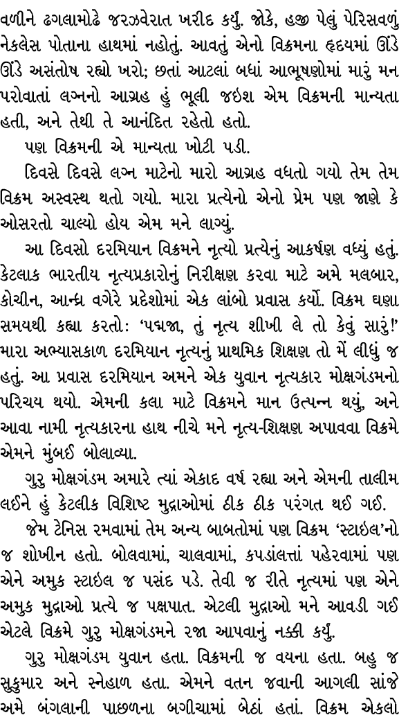 વળીને ઢગલામોઢે જરઝવેરાત ખરીદ કર્યું. જોકે, હજી પેલું પેરિસવળું નેકલેસ પોતાના હાથમાં નહોતું. આવતું એનો વિક્રમના હૃદયમા...
